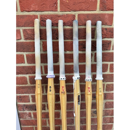 68 - Six Japanese Bamboo Kendo Training Sticks