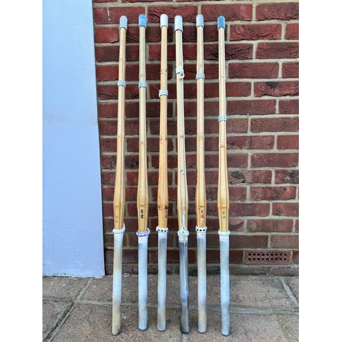 68 - Six Japanese Bamboo Kendo Training Sticks