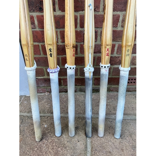 68 - Six Japanese Bamboo Kendo Training Sticks