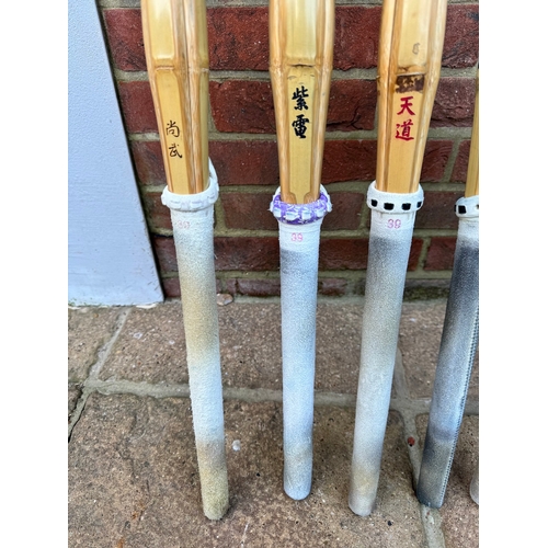 68 - Six Japanese Bamboo Kendo Training Sticks