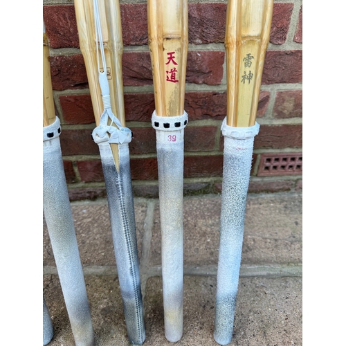 68 - Six Japanese Bamboo Kendo Training Sticks