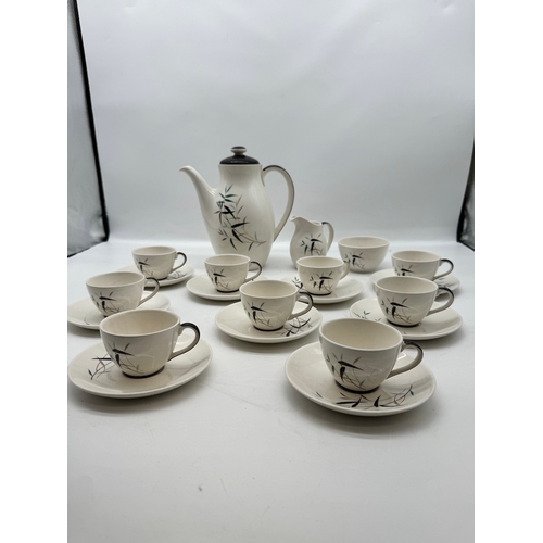 79 - Vintage 21 Piece Royal Doulton Bamboo Tea / Coffee Service