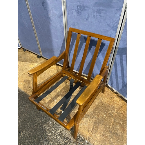 412 - Mid-century teak danish style armchair frame. 

Dimensions - 23