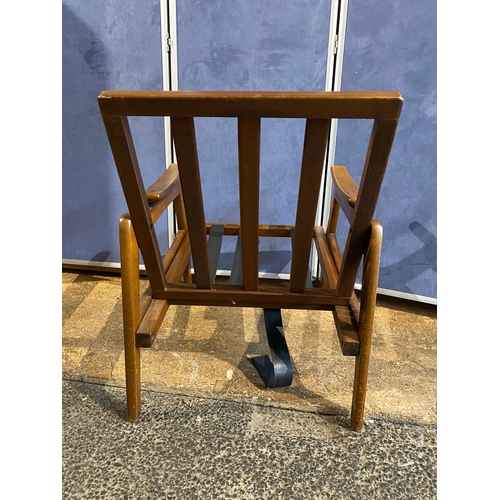 412 - Mid-century teak danish style armchair frame. 

Dimensions - 23