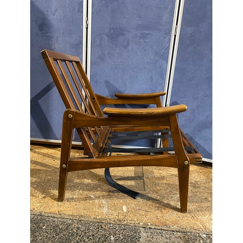 412 - Mid-century teak danish style armchair frame. 

Dimensions - 23