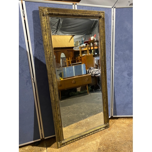 414 - Large Modern Antique effect Gilded Full length Bevelled mirror. 

Dimensions - 35