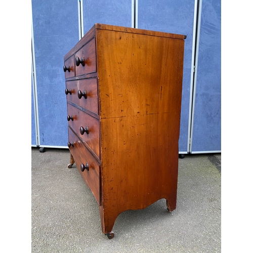 427 - Antique two over three chest of drawers. 

Dimensions - 41