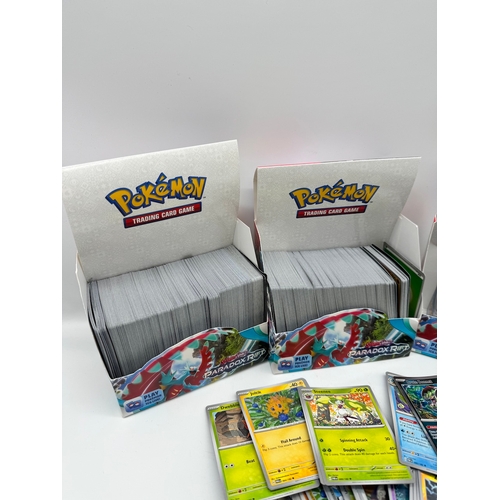 65 - Large quantity of Pokemon Trading Cards Paradox Rift including commons, uncommon, rare, reverse holo... 