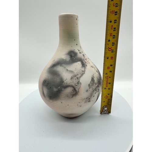 108 - Signed Studio pottery vase - Greg ? - 16cm