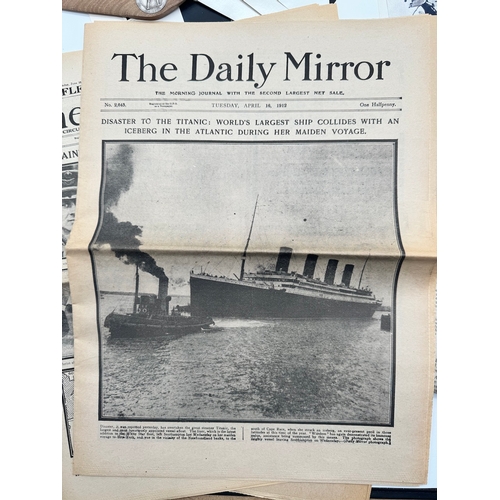 114 - Collection of vintage ephemera including The Daily Mirror 1912 Titanic Headline, Tom & Jerry Comic +... 