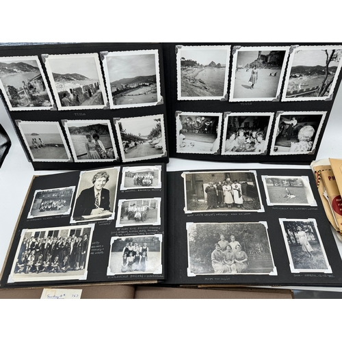 125 - Collection of early - mid 20th century well documented black & white photographs including Uk & Worl... 