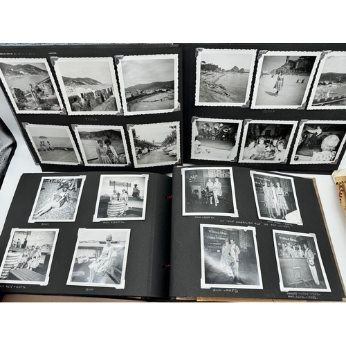 125 - Collection of early - mid 20th century well documented black & white photographs including Uk & Worl... 