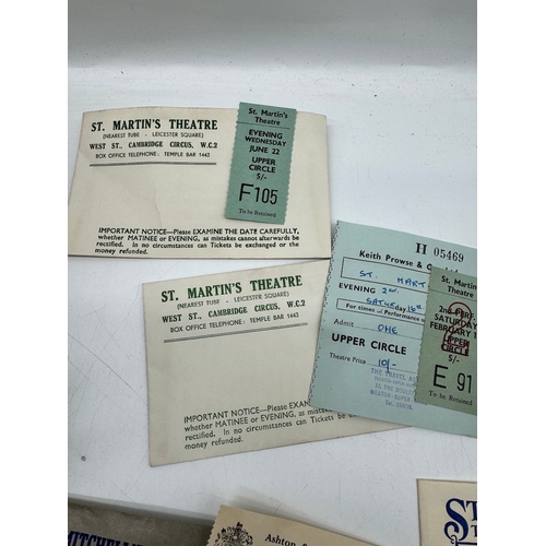 131 - Large quantity of approximately 100 theatre tickets in original envelopes c1950-60's