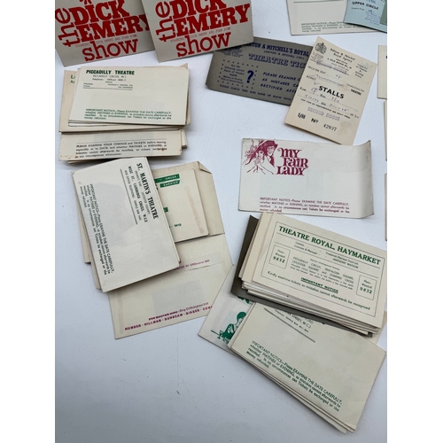 131 - Large quantity of approximately 100 theatre tickets in original envelopes c1950-60's