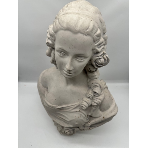 142 - Italian Plaster Bust of Woman - 53cm x 40cm