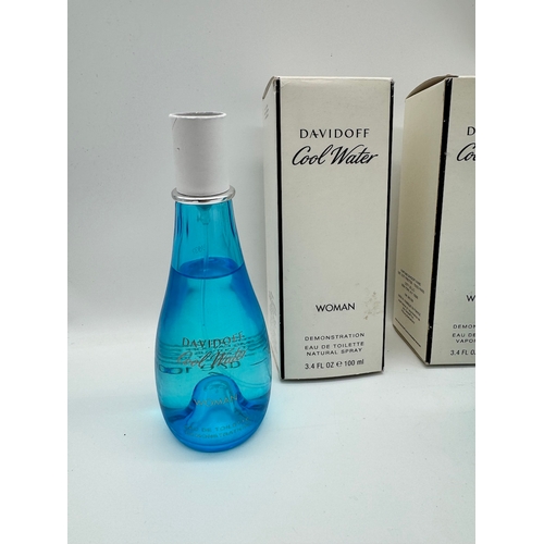 165 - Five boxed bottles of Davidoff Cool Water Woman Eau De Toilette 100ml