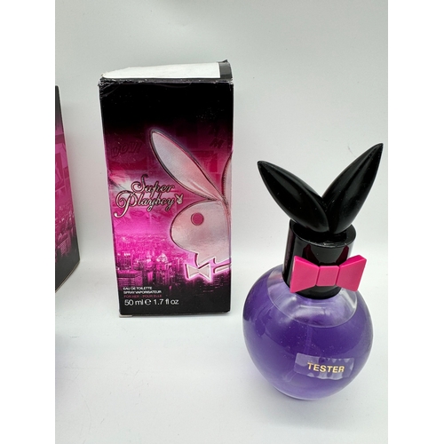 177 - Three bottles of Super Playboy Eau De Toilette 50ml Bottles