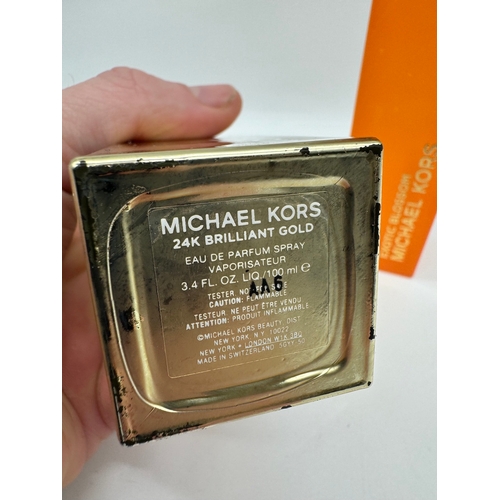 198 - Two Michael Kors Fragrances Exotic Blossom + 24k Brilliant Gold 100ml Eau De Parfum Bottles