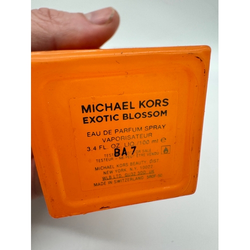 198 - Two Michael Kors Fragrances Exotic Blossom + 24k Brilliant Gold 100ml Eau De Parfum Bottles