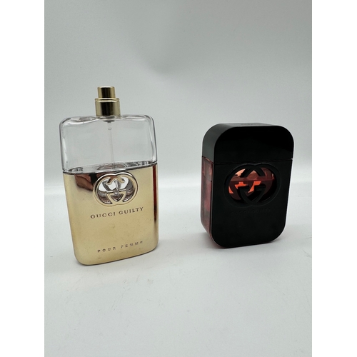 207 - Gucci Guilty Pour Femme 90ml Eau De Parfum + Gucci Guilty Black 75ml Eau De Toilette Bottles