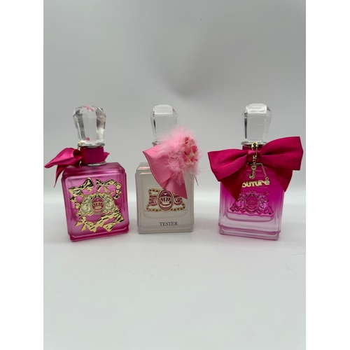 209 - Two Viva La Juicy Pink Couture Eau De Parfum 100ml + Viva La Juicy Glace 100ml Parfum bottles