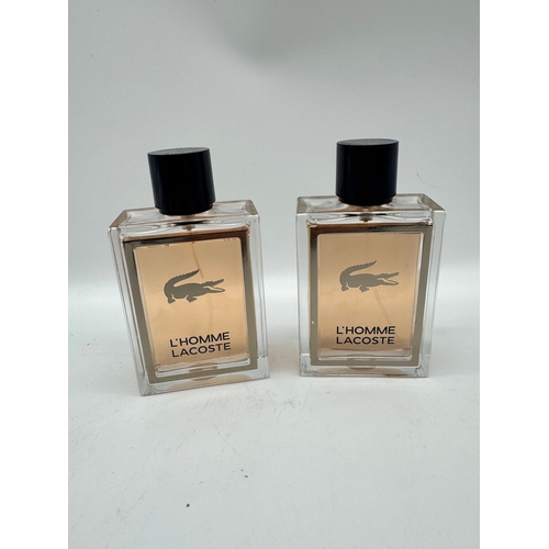 247 - Two bottles of L'Homme mens fragrance by Lacoste 100ml Bottles