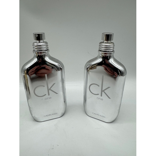 252 - Two bottles of Calvin Klein CK One Eau De Toilette 100ml Spray