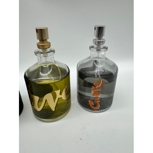 256 - Four various Curve Fragrances / Cologne Spray 125 ml bottles