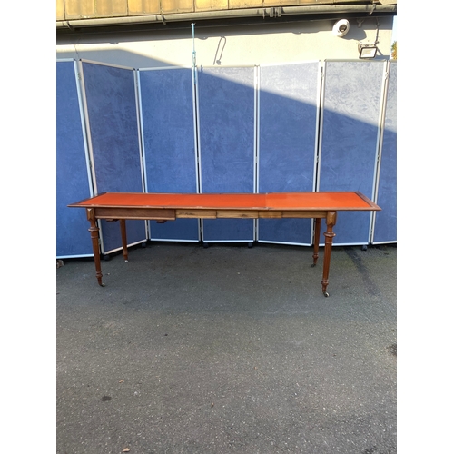 436 - Antique extendable games table. 

Please see images for dimensions.