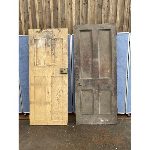 445 - Two Victorian/Vintage doors. 

Please see images for all dimensions.