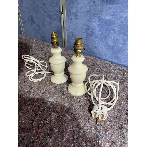 469 - A pair of white Marble/Onyx 9