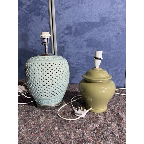 475 - Two ceramic table lamps.