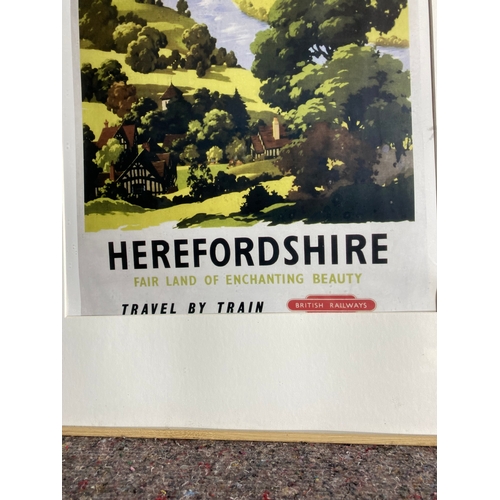 492 - Framed Herefordshire British railways train poster

Dimensions - 24