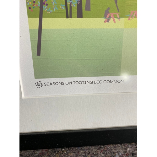 500 - Framed South Island Art Signed limited edition 1/20 Print 'Season on tooting Bec common' 

Dimension... 