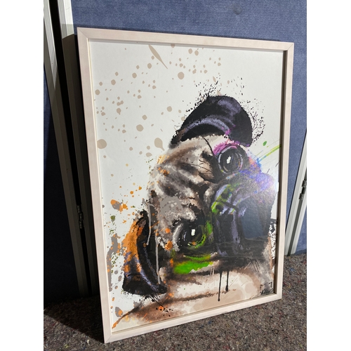 515 - Signed print of a Pug 

Dimensions - 17.5