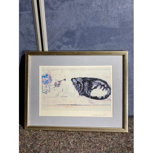 519 - A pair of signed prints of cats 1980

Dimensions - 18.5