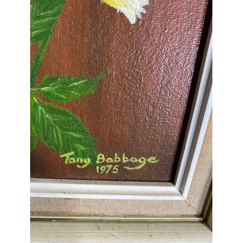 527 - Original floral painting by Tony Babbage. 

Dimensions - 11