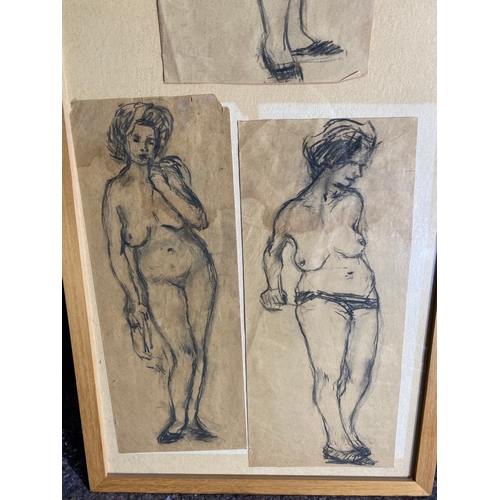 531 - Vintage framed still life sketches woman. 

Dimensions - 16