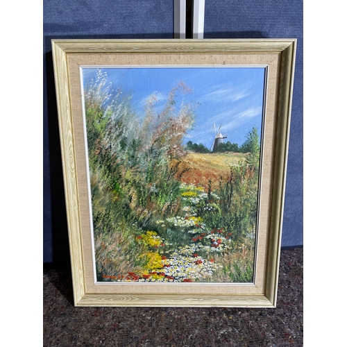 532 - Three Original Signed Landscape art pieces. 'On the south downs' by Michael Donne, 'Blue Hills' by D... 