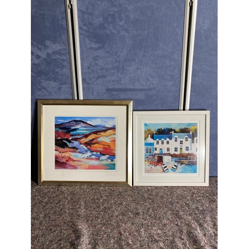 544 - Two Vibrant landscape signed prints. 

Dimensions of largest in images for reference.