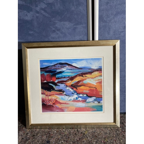 544 - Two Vibrant landscape signed prints. 

Dimensions of largest in images for reference.