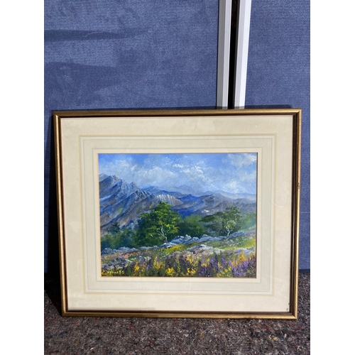 553 - Three signed original landscape artworks. 

Dimensions of largest in images for reference.