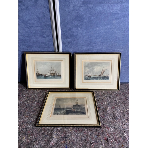 557 - A trio of vintage naval prints. 

Dimensions - 12.5