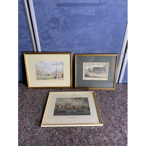 558 - Three London landmark prints. 

Dimensions of largest in images for reference.