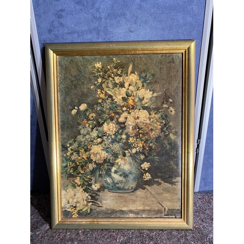 565 - Vintage floral signed print on canvas

Dimensions - 20