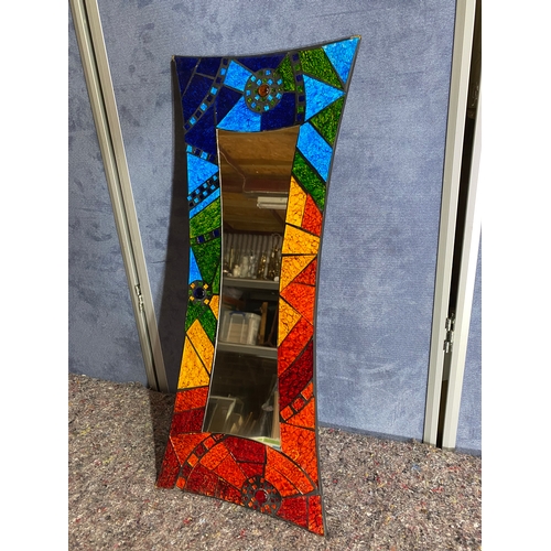 568 - Interesting colourful mirror handmade in Bali 

Dimensions - 28