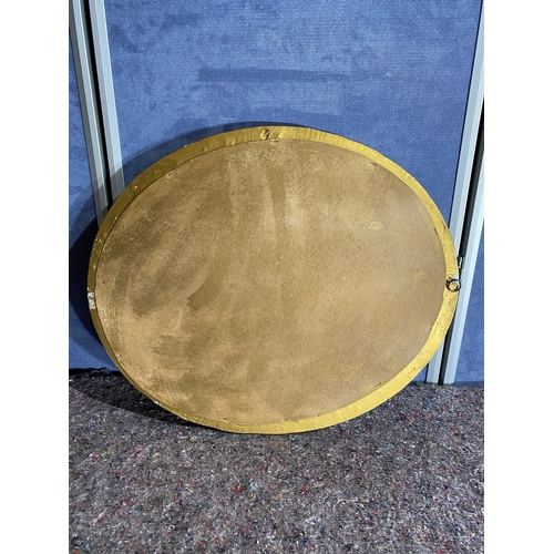 569 - Oval gilt framed mirror. 

Dimensions - 22.5