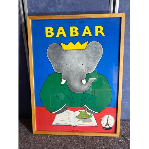 572 - A pair of framed Babar Posters.

Dimensions - 33