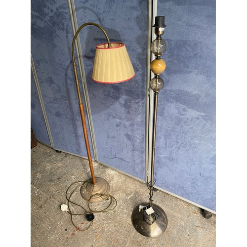 586 - Two retro vintage floor lamps.