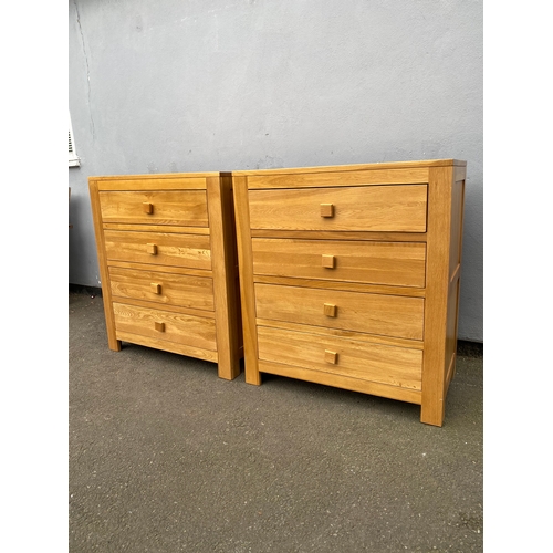 596 - Pair of modern Solid Oak Chest of drawers. 

Dimensions - 31